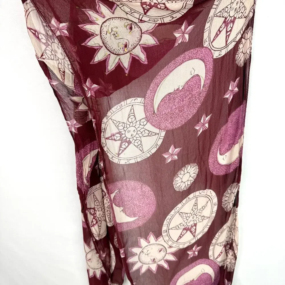 Celestial Star & Moon Skinny Scarf
